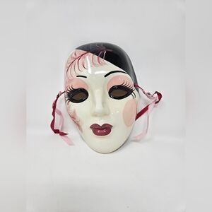 Wearable Ceramic Mardi Gras Mask The Black Butterfly New Orleans